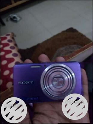 Purple And Gray Sony Cyber-shot Point-and-shoot Camera