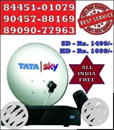 Tata Sky HD Box with 1 Month HD pack Free (COD)