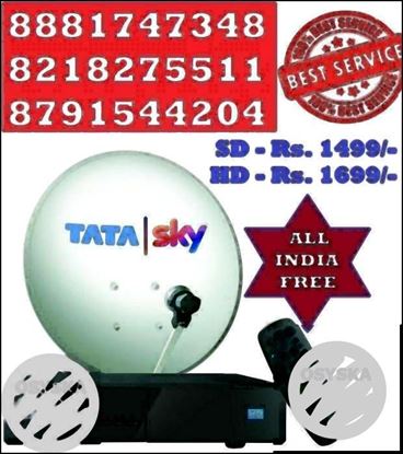 Tata Sky HD Box New Connection With One Month Free 238 Chenals
