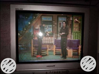 Gray And Black Flat Screen TV brand Videocon new condition