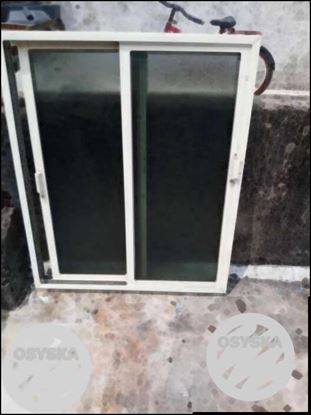 Glass-panel Slide Window With White Frames