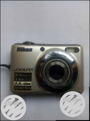 Gray Nikon Coolpix Point-and-shoot Camera