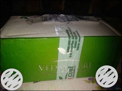 Green And White Cardboard Box