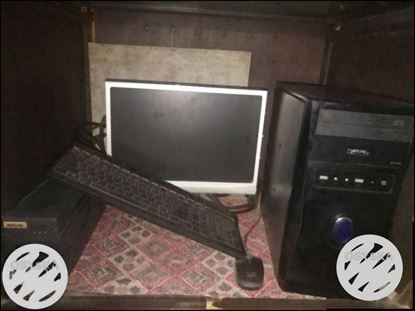 Black And Gray Computer Set