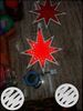 Three Red And Blue Star Decors