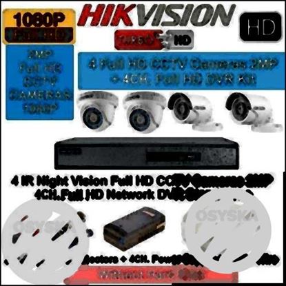 Black And White HIK Vision Security Camera Set